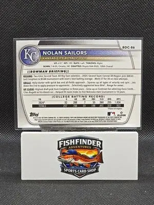 NOLAN SAILORS - SP 1st CHROME LAZER REFRACTOR #BDC-86 - 2025 Bowman Draft - Baseball Card Single