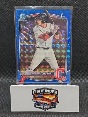 NOLAN SCHUBART 2025 BOWMAN CHROME DRAFT 1ST BLUE GEOMETRIC /150 #BDC-192 - Baseball Card Single