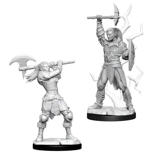 Nolzur’s Marvelous Miniatures - Unpainted: Female Goliath Barbarian - Action Figure & Toy