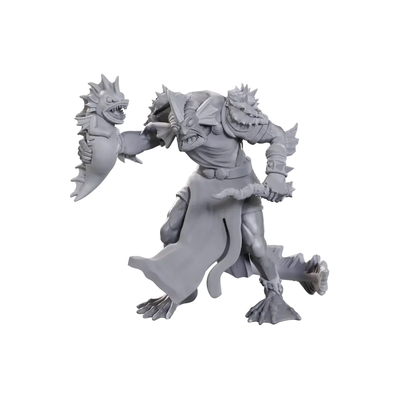 Nolzur’s Marvelous Miniatures - Unpainted: Sahuagin Priestess - Action Figure & Toy