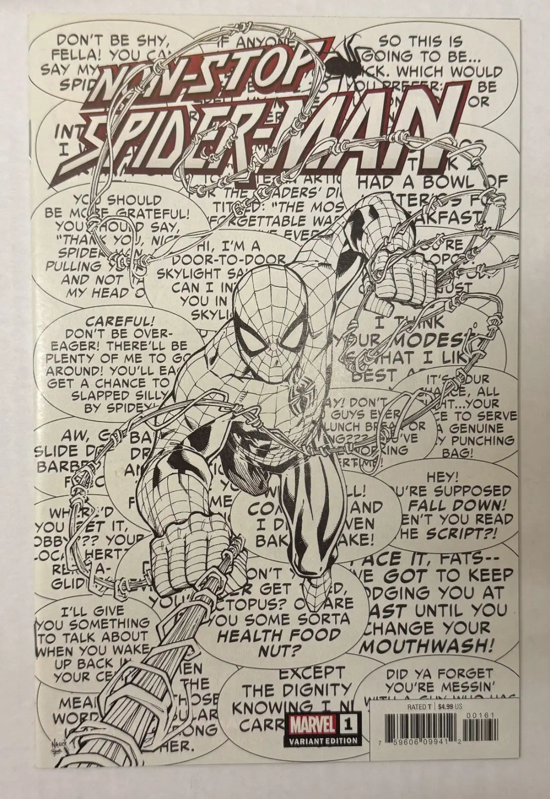 Non-Stop Spider-Man #1 Variant Edition-Todd Nauck B&W Cover (Marvel Comics... - Comic Book