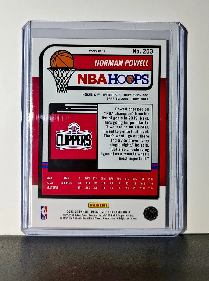 Norman Powell 2023-24 Panini Premium NBA Hoops #203 Disco Prizm Card Clippers