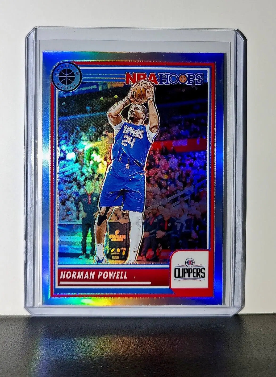 Norman Powell 2023-24 Panini Premium Stock NBA Hoops #203 Prizm Refractor Card - Basketball Card Single
