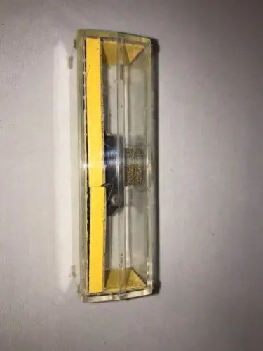 Rectangular yellow and clear plastic dispenser for NOS EV Electro Voice 125 Cartridge Sonotone