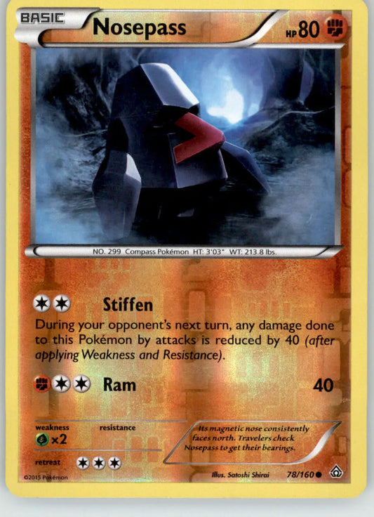 Nosepass - Primal Clash - 78/160 - Reverse Holo LP Pokemon - Pokémon Card Single