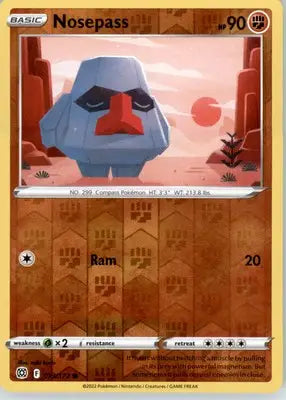 Nosepass - SWSH09: Brilliant Stars - Reverse Holo LP - #073/172 - Pokémon Card Single