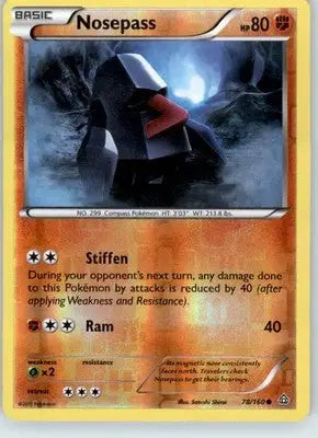 Nosepass - XY - Primal Clash - 78/160 - Reverse Holo LP - Pokémon Card Single