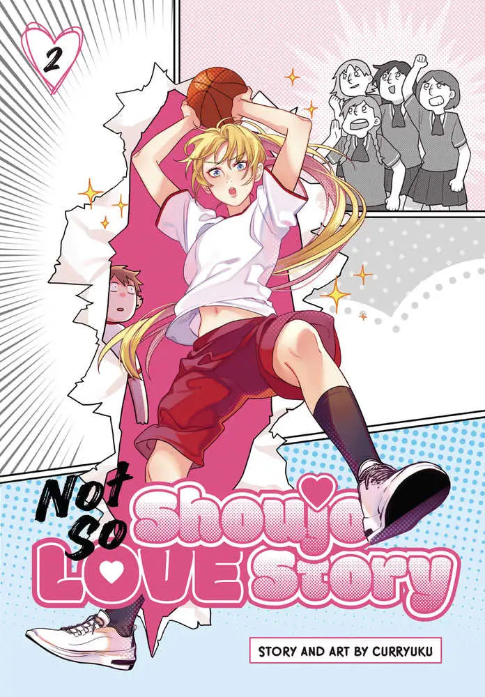 Manga cover with blonde character in basketball uniform from Not So Shoujo Love Story Volume 02