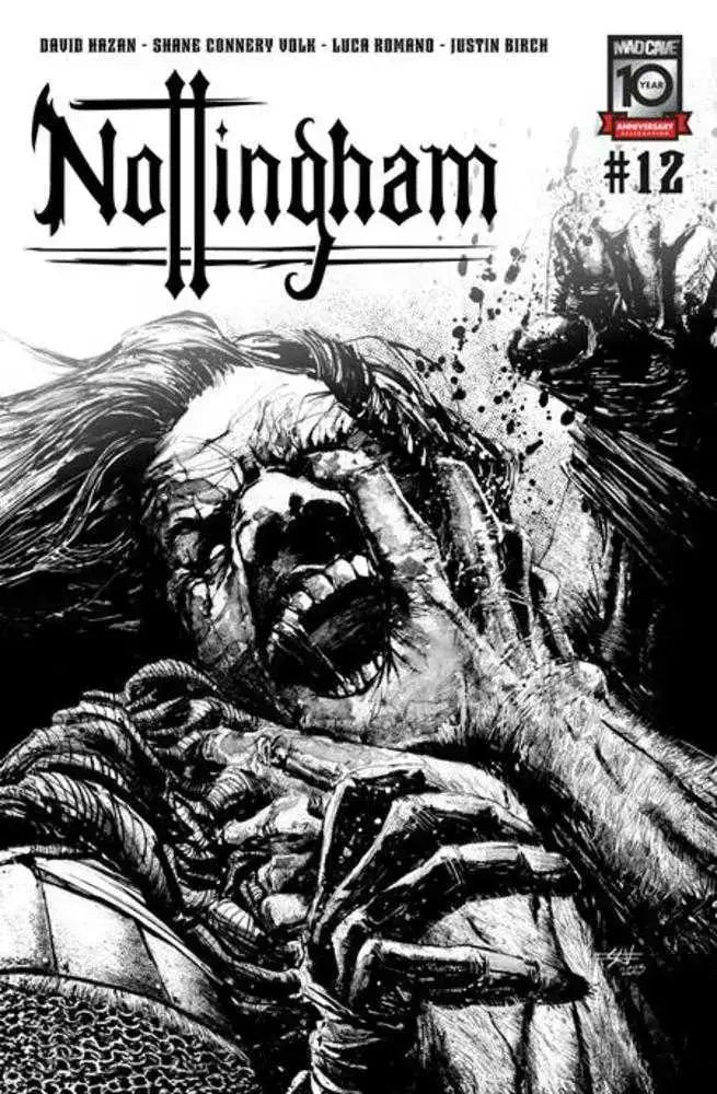 Nottingham #12 (Of 15) Cover B Shane Connery Volk Black & White Variant (Mature) - Comic Book