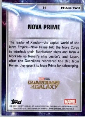 Nova Prime - 2025 Topps Chrome Marvel Studios - #51 - Non_sport - Non-Sports Card Single
