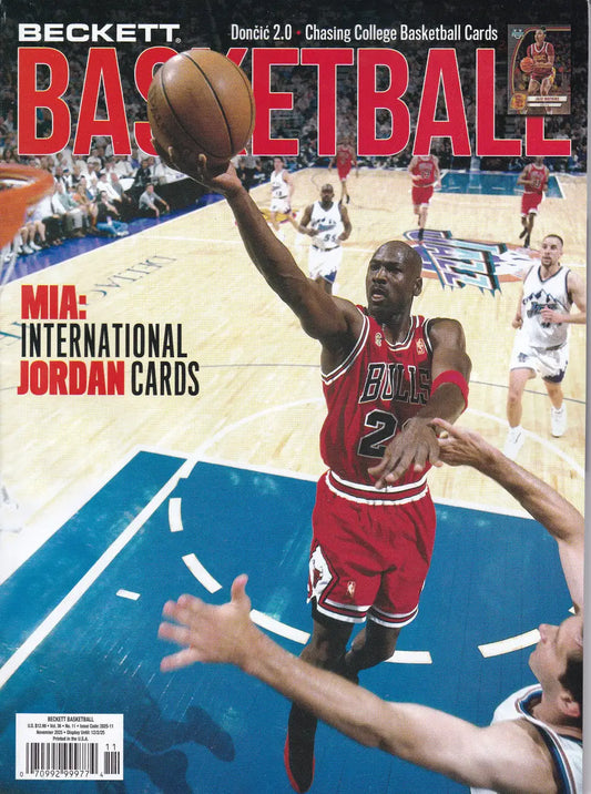 Basketball magazine featuring Michael Jordan in November 2025 Basketball Beckett Monthly Guide
