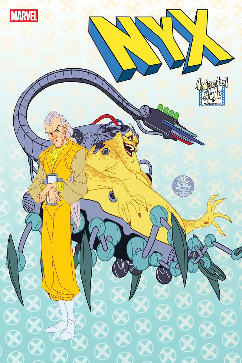 Comic book cover featuring NYX #8 Mark Brooks Animated-Style Variant X-Men comic