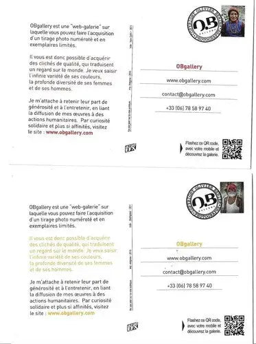 O.B Photographe PhotoGraph Photo Divided Post Card Postcard Oliver Benbier Lot o - Other