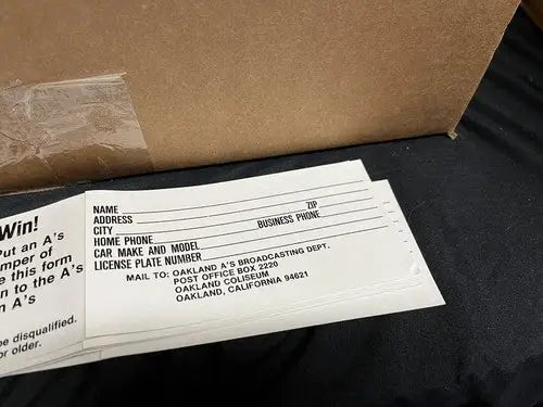 Oakland A’s Athletics 1989 World Series Champs Bumper Sticker KSFO 560 AM Radio - Sports Memorabilia