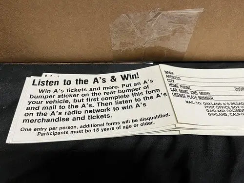 Oakland A’s Athletics 1989 World Series Champs Bumper Sticker KSFO 560 AM Radio - Sports Memorabilia