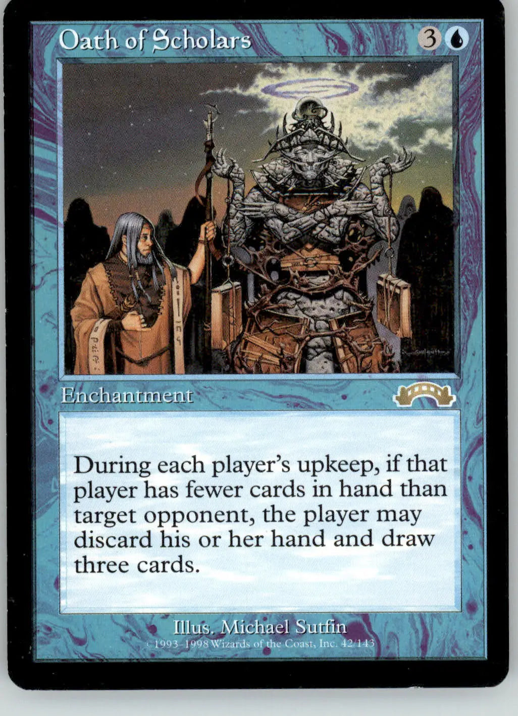 Oath of Scholars - Exodus - 42 - MP Magic: The Gathering - Magic Card Single