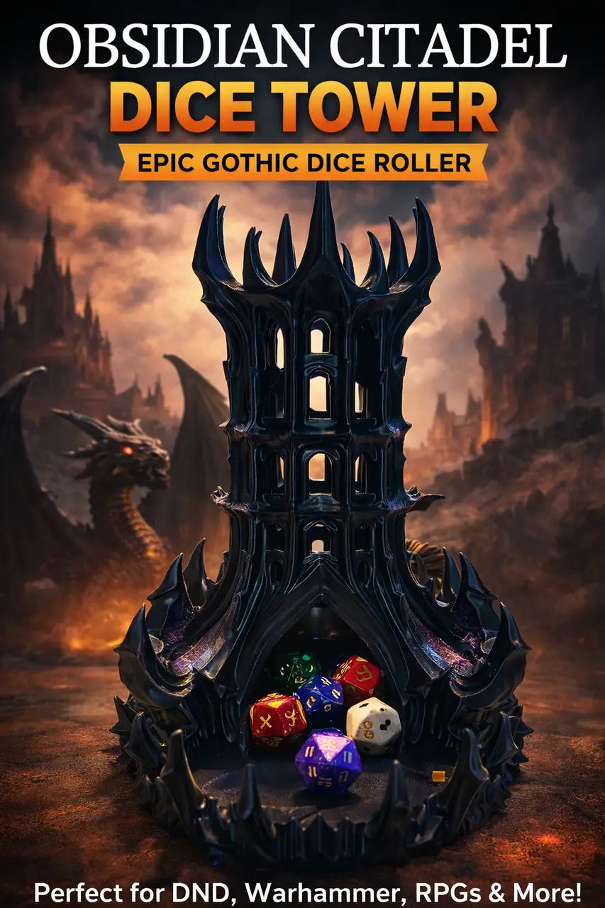 Obsidian Citadel Dice Tower Gothic RPG Dice Roller DND Warhammer Tabletop - Other