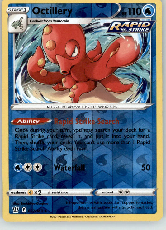 Octillery - Battle Styles - 037/163 - Reverse Holo LP Pokemon - Pokémon Card Single