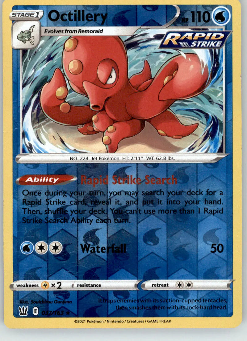 Octillery - Battle Styles - 037/163 - Reverse Holo LP Pokemon - Pokémon Card Single