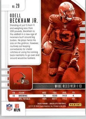 Odell Beckham Jr. - 2020 Panini Absolute - #29 - Retail Football - Football Card Single