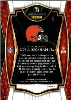 Odell Beckham Jr. - 2020 Panini Select - #124 - Silver Prizm Football - Football Card Single