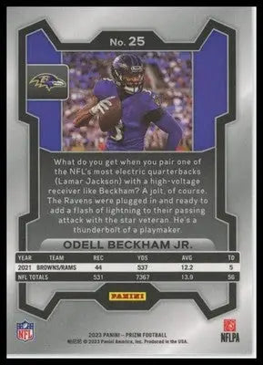 Odell Beckham Jr. 2023 Panini Prizm #25 Baltimore Ravens