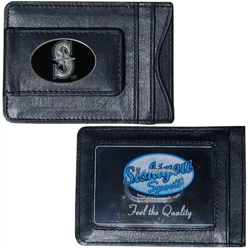 Offically Licensed MLB Baseball Leather Money Clip Card Holder Choose Your Team