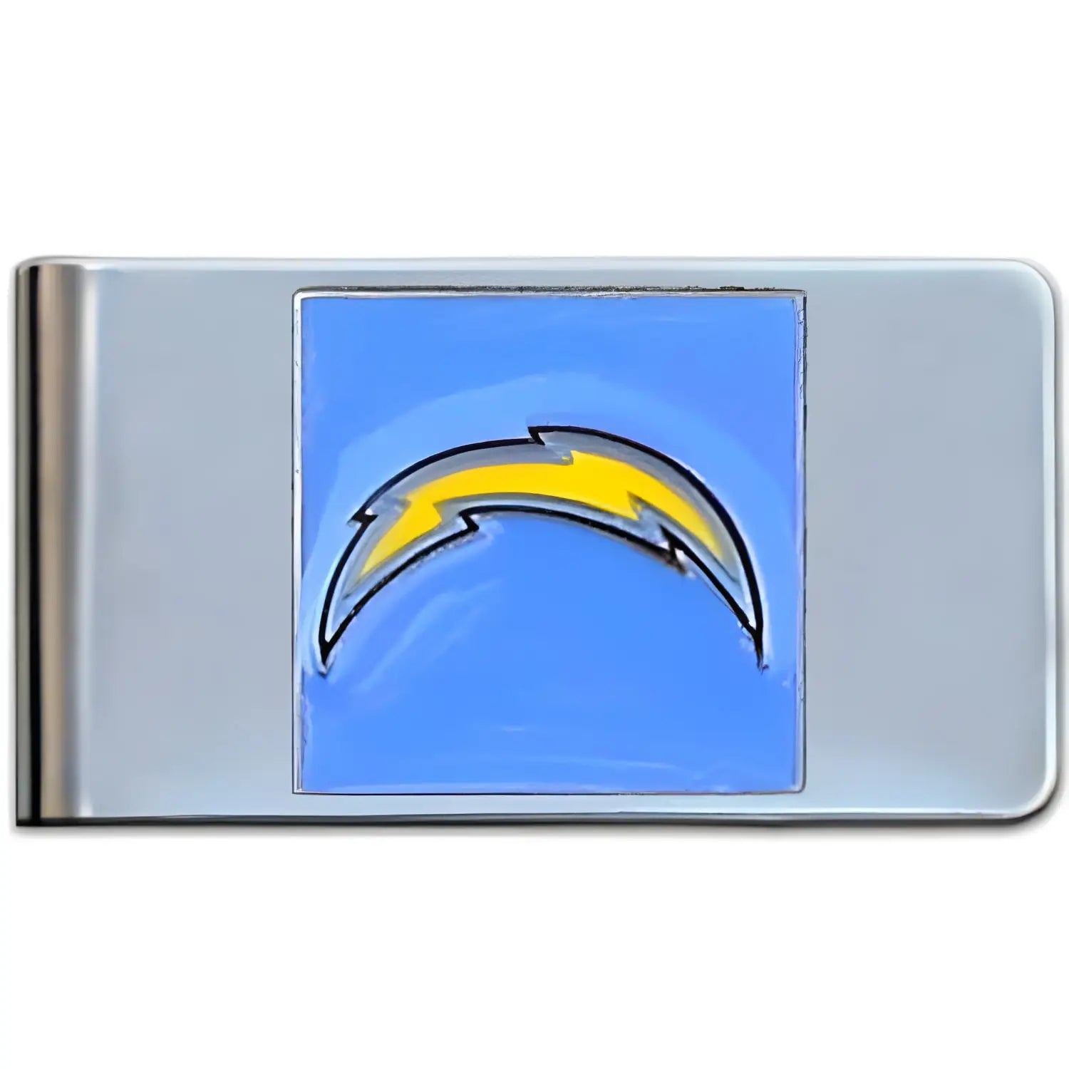 Official licensed NFL money clip with hand painted 3D Los Angeles Chargers logo