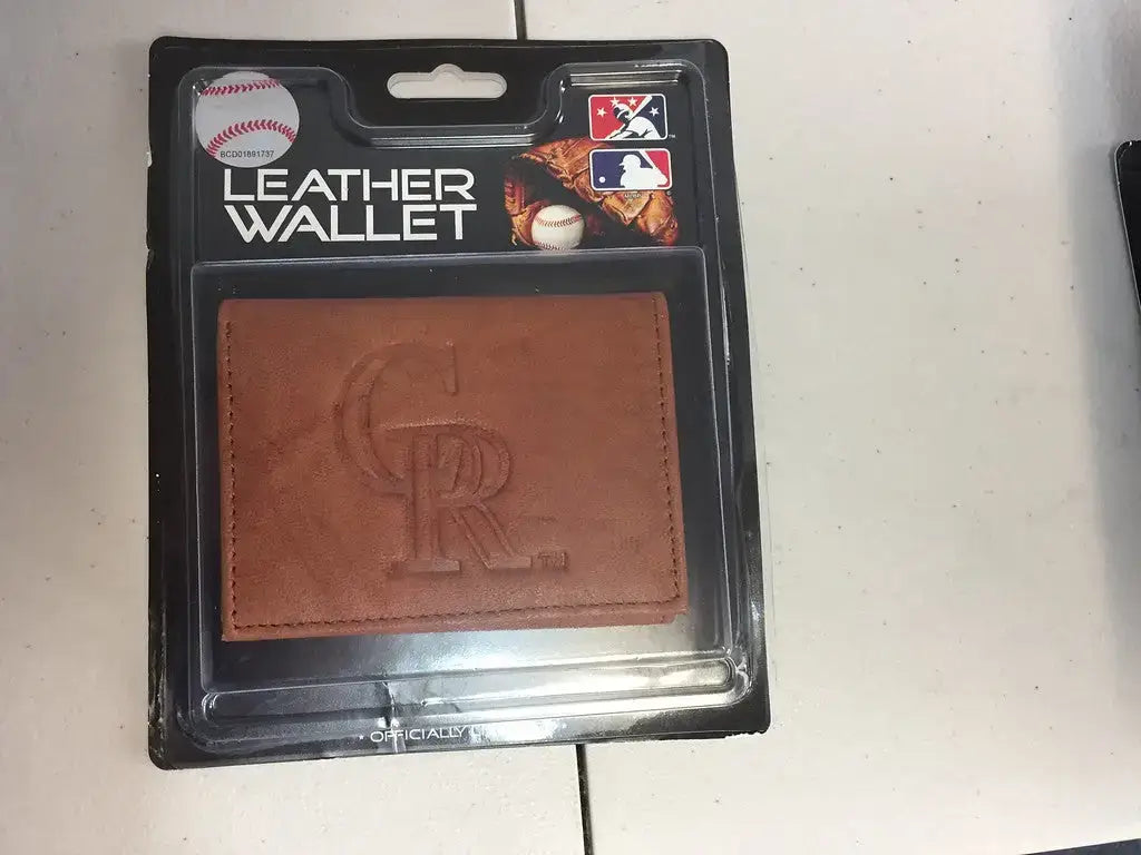 Official MLB Leather Wallet TriFold Embossed Choose Your Team