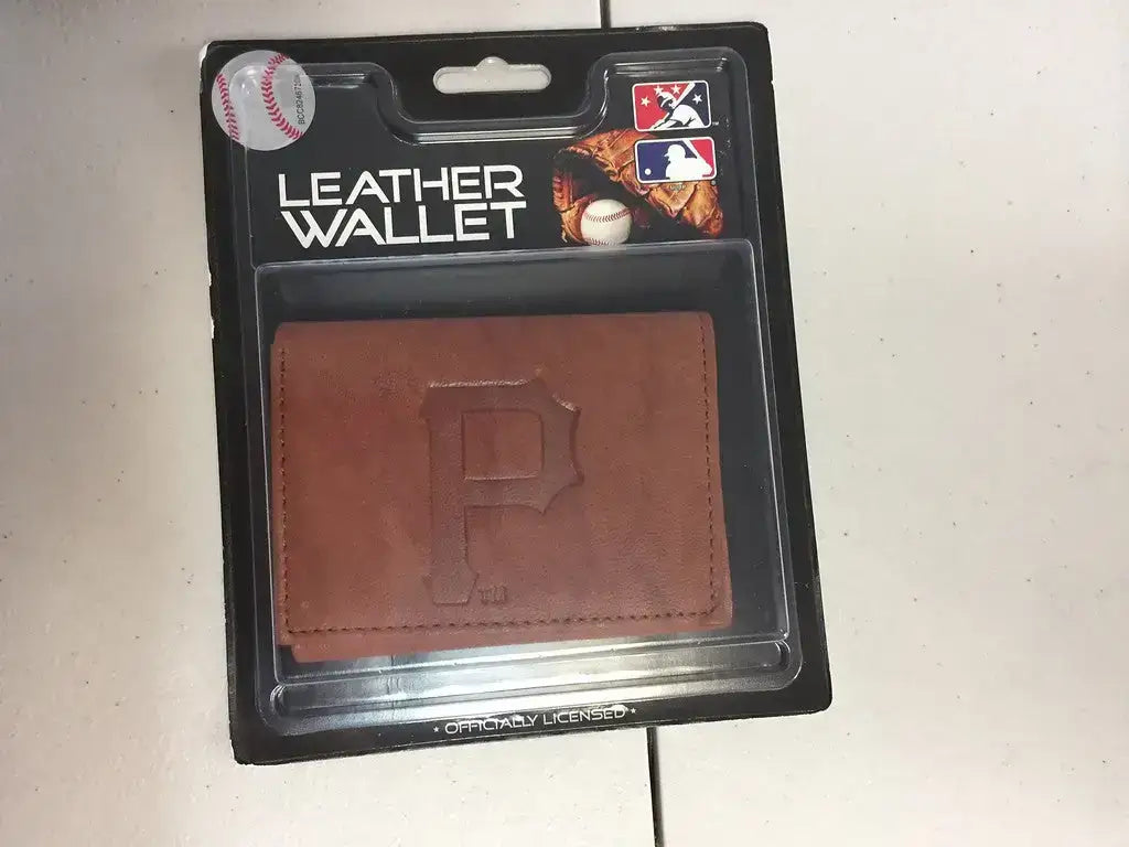 Official MLB Leather Wallet TriFold Embossed Choose Your Team