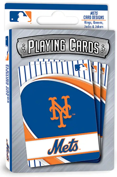 New York Mets-themed MLB playing cards in official packaging for sports fans