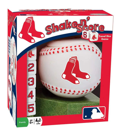 Baseball-themed board game featuring Boston Red Sox logo in MLB Shake n Score