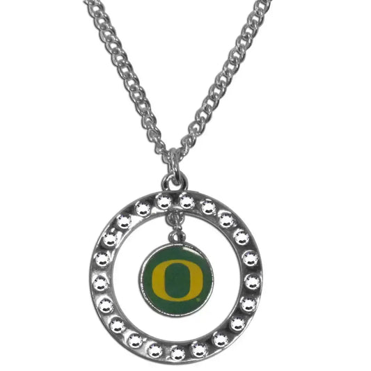 Officially Licensed NCAA Team Rhinestone Necklace Oregon Ducks