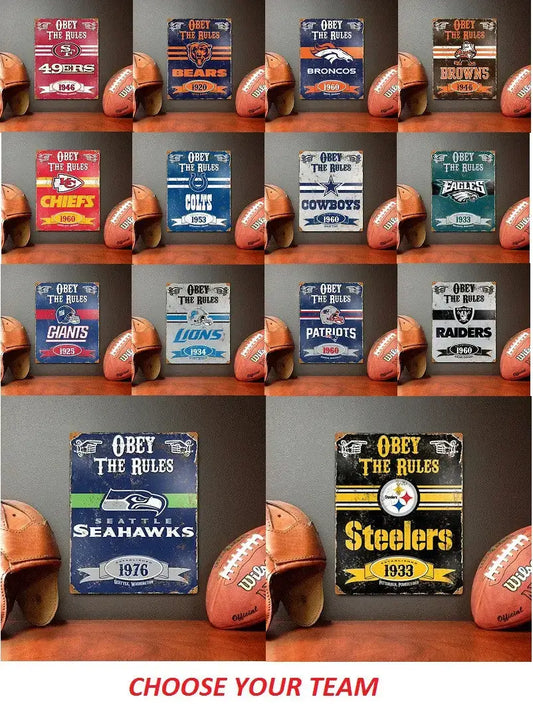 Officially Licensed NFL Embossed Vintage Metal Signs - New England Patroits