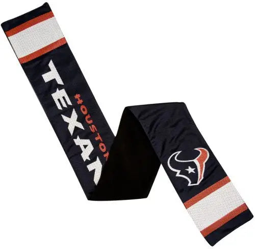 NFL Houston Texans jersey scarf with team name and logo, perfect for football fans