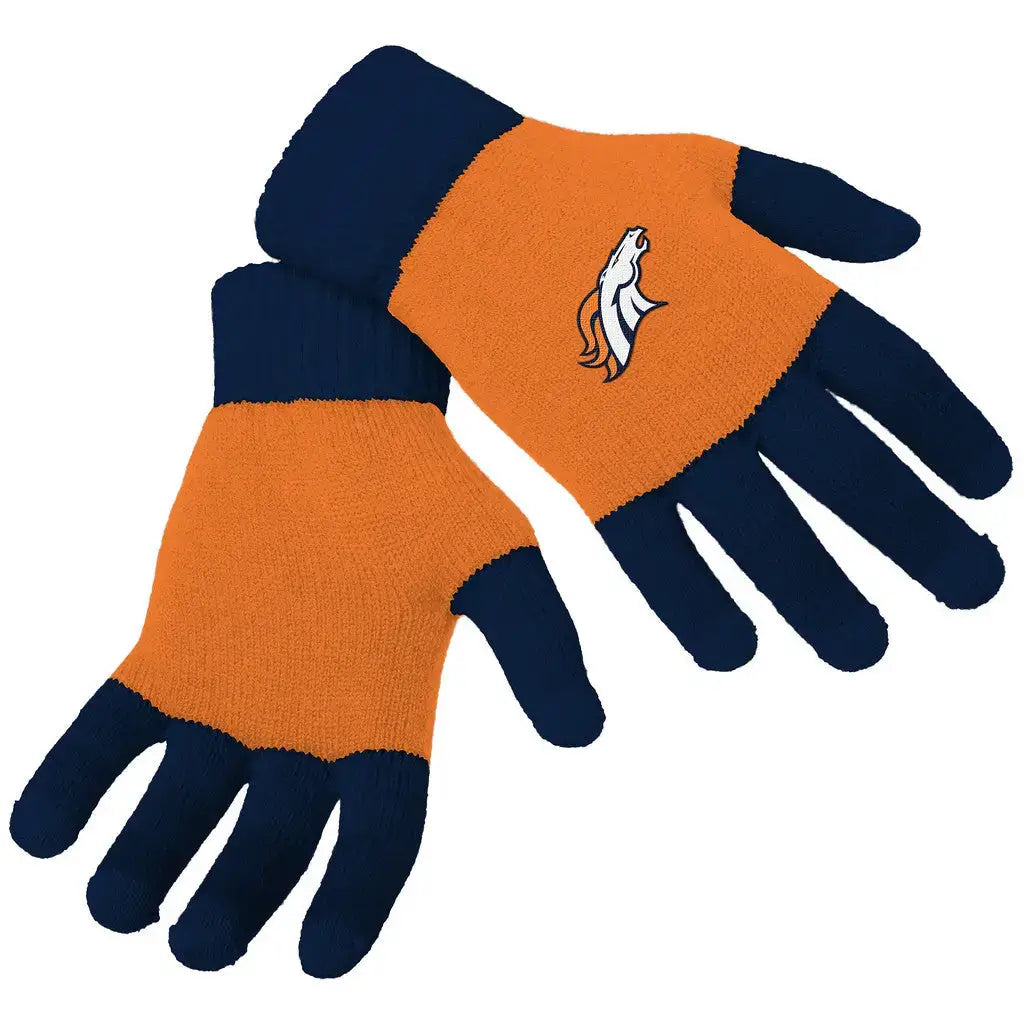 Officially Licensed NFL Knit Colorblock Gloves - Choose Your Team - Apparel