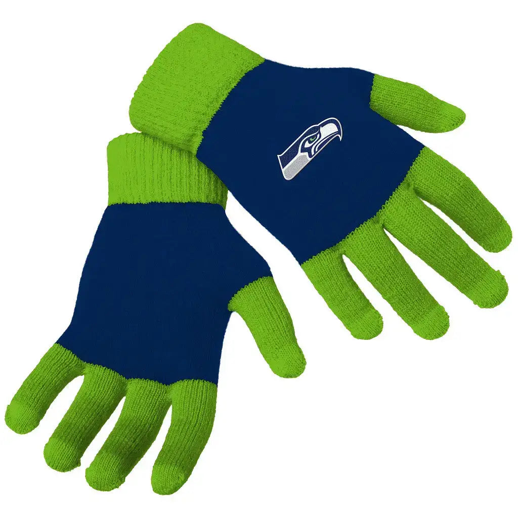 Officially Licensed NFL Knit Colorblock Gloves - Choose Your Team - Apparel