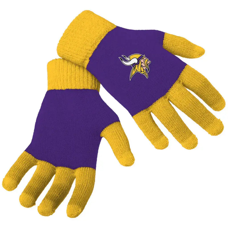 Officially Licensed NFL Knit Colorblock Gloves - Choose Your Team - Apparel