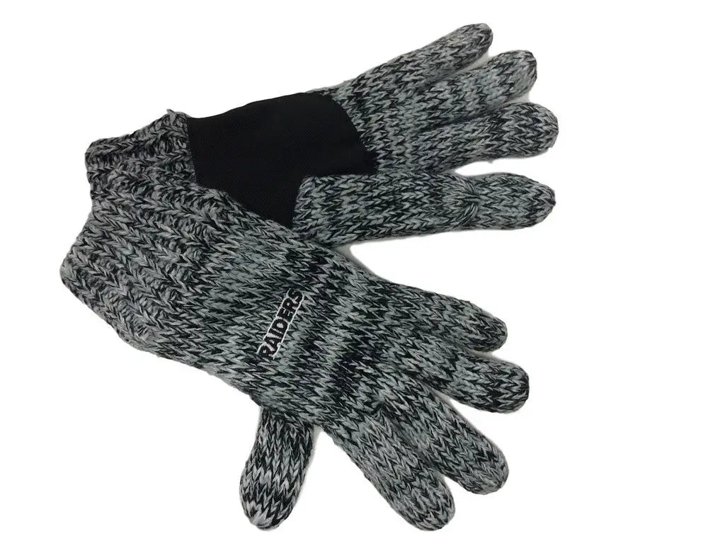 Officially licensed NFL Peak gloves feature stylish gray and black marled design