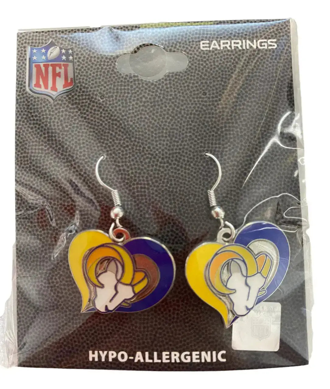 Officially Licensed NFL Swirl Heart Earrings St Louis Rams 2024