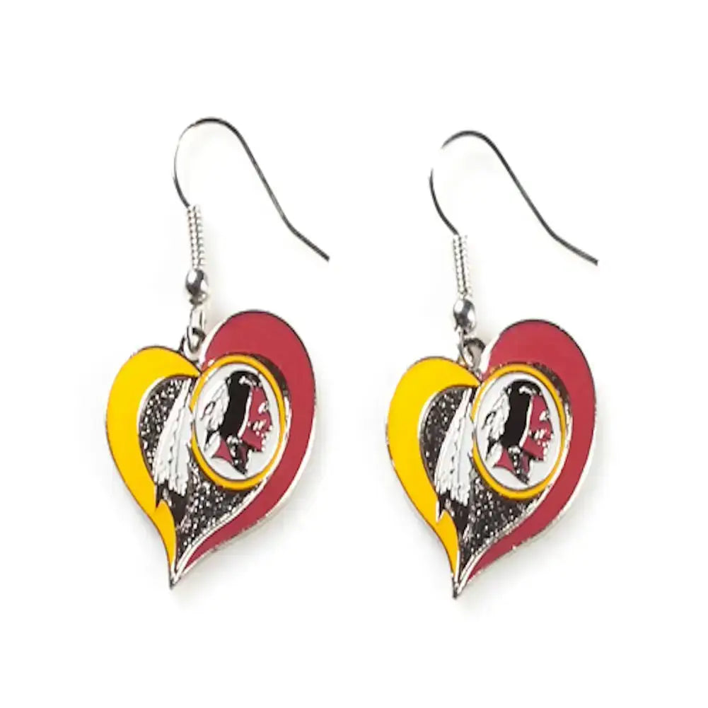 Officially Licensed NFL Swirl Heart Earrings St Louis Rams 2024