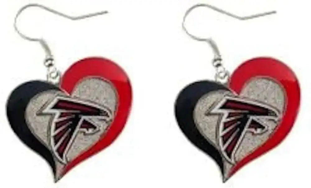 Officially Licensed NFL Swirl Heart Earrings St Louis Rams 2024