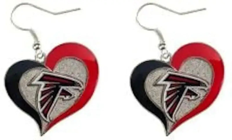 Officially Licensed NFL Swirl Heart Earrings St Louis Rams 2024