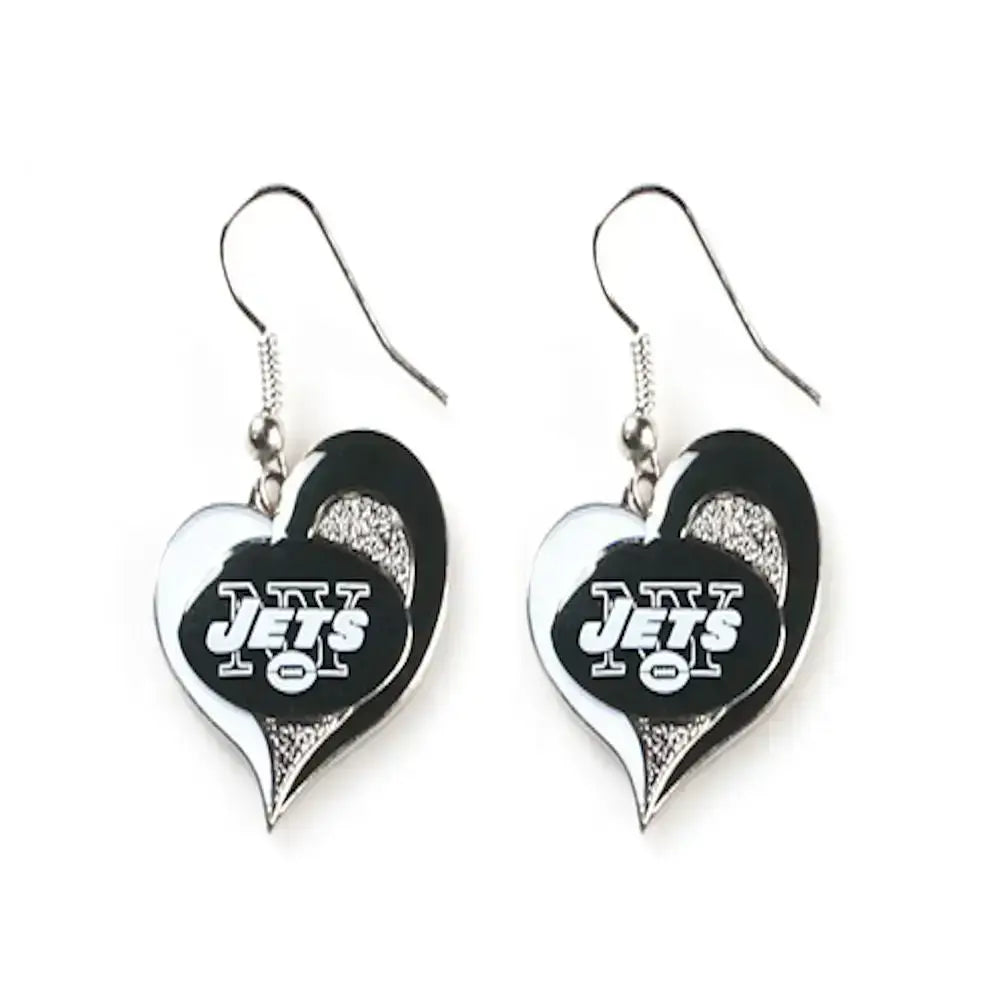 Officially Licensed NFL Swirl Heart Earrings St Louis Rams 2024