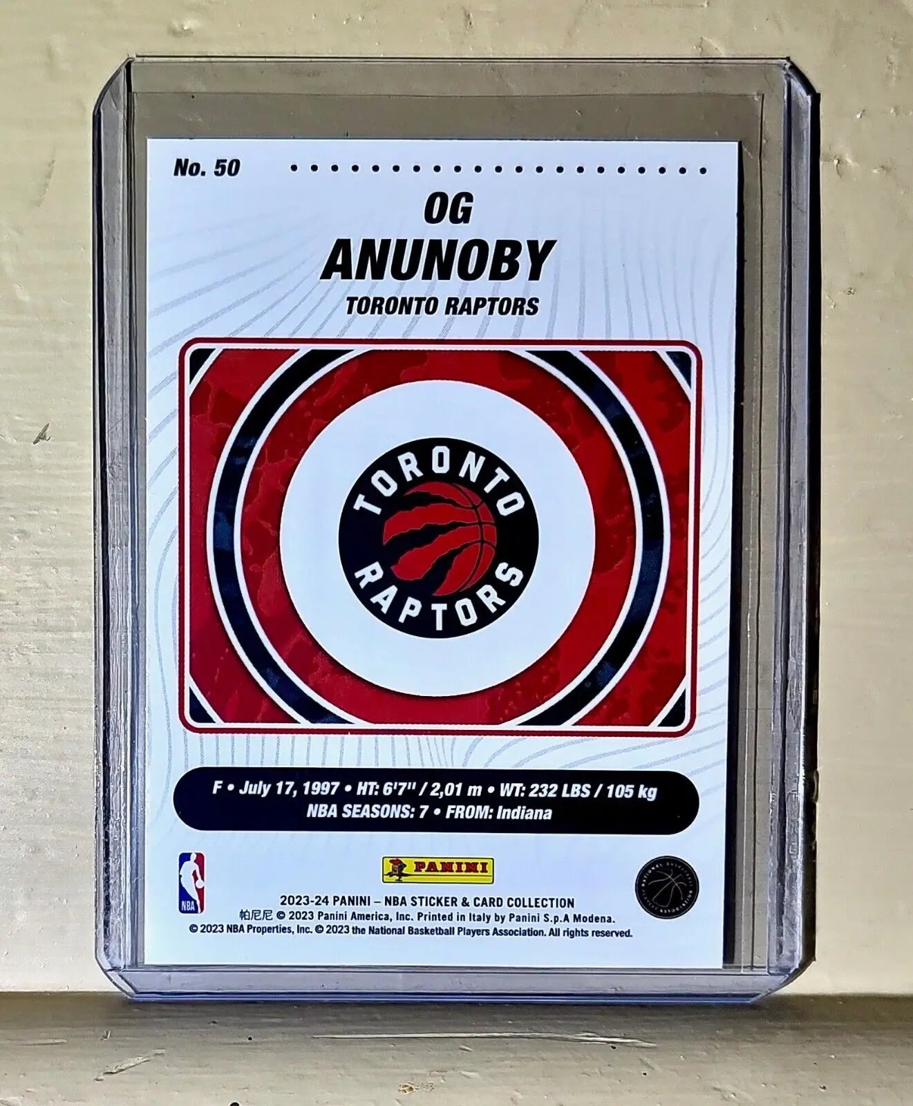 OG Anunoby 2023-24 Panini NBA Basketball #50 Card Toronto Raptors - Basketball Card Single