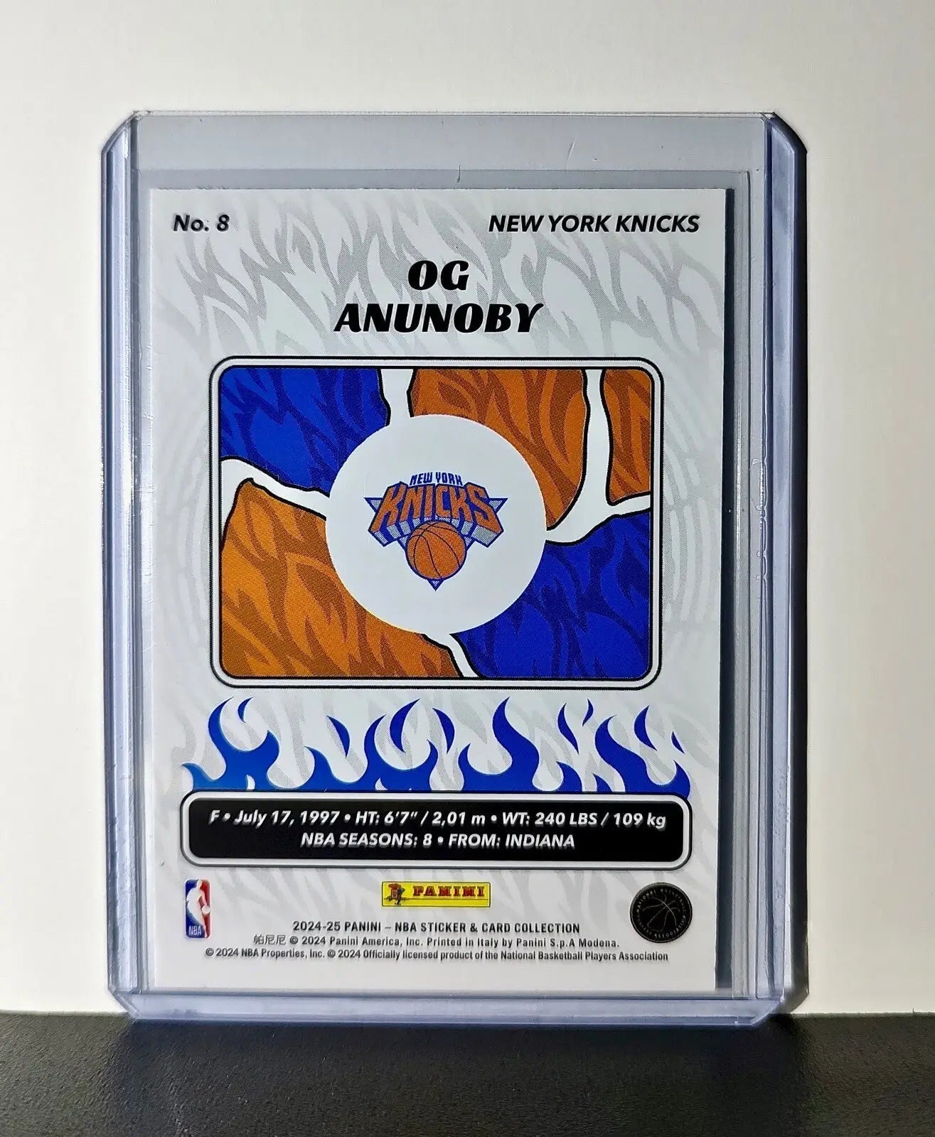 OG Anunoby 2024-25 Panini NBA #8 Sticker Card New York Knicks