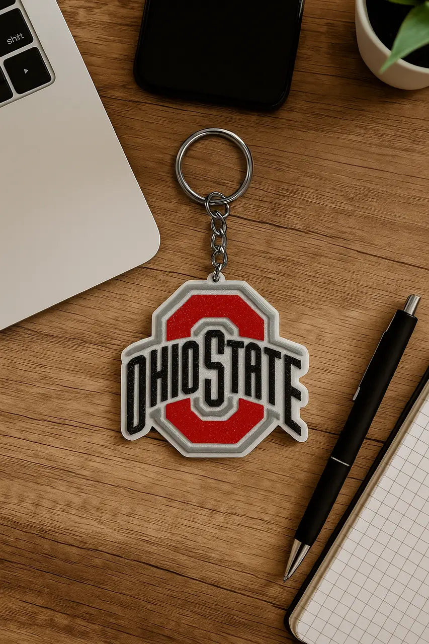 Ohio State Buckeyes logo keychain, perfect fan gift and stocking stuffer