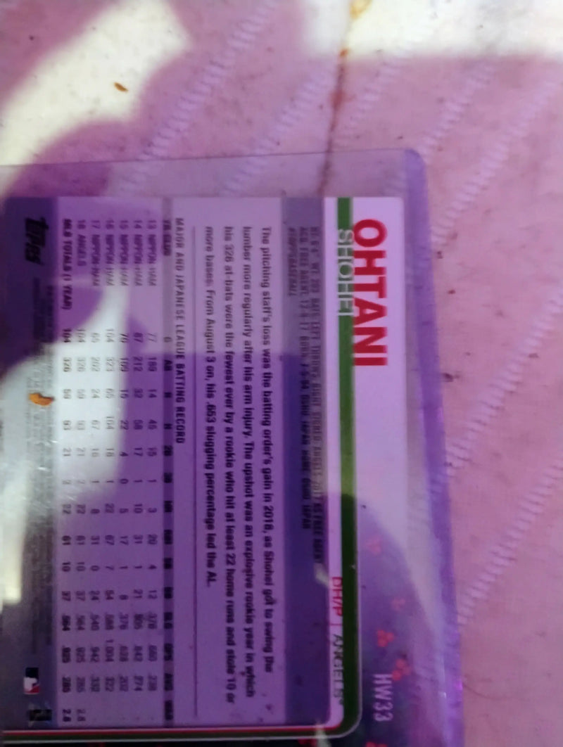 Ohtani shoei - Baseball Card Single