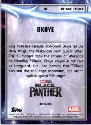 Okoye - 2025 Topps Chrome Marvel Studios - #82 - Rainbow Refractor Non_sport - Non-Sports Card Single
