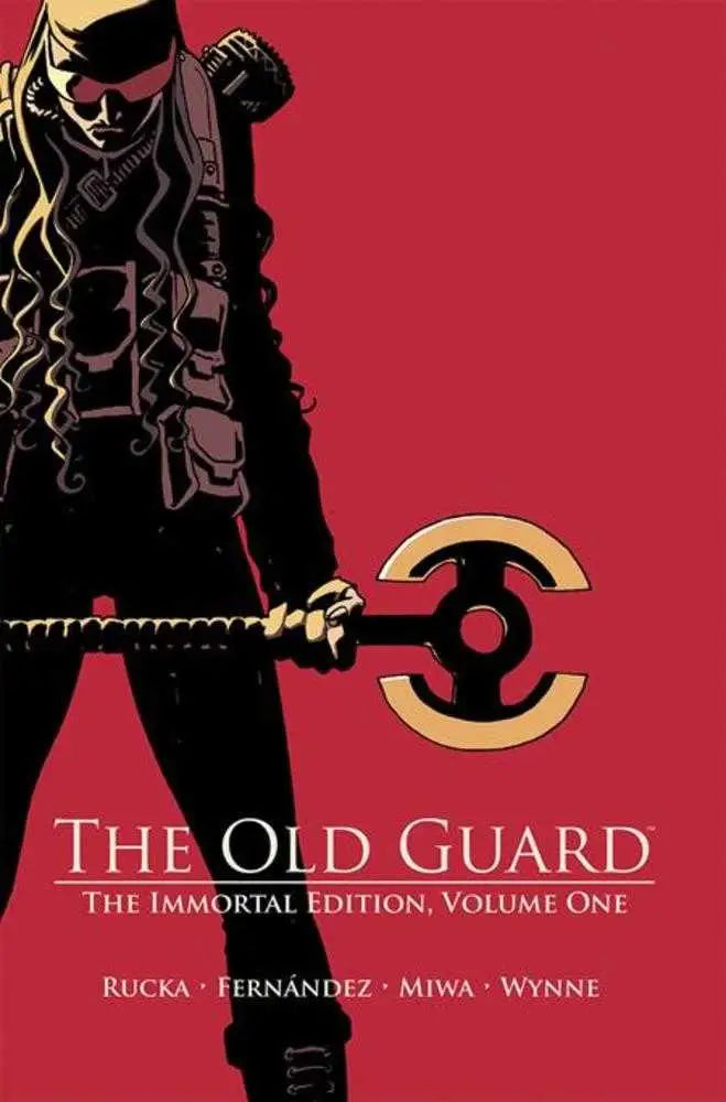 Comic book cover featuring the Old Guard Hardcover Volume 01 starring Charlize Theron